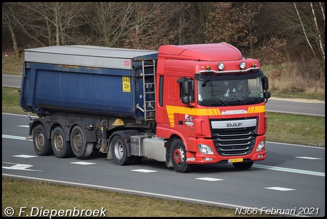 83-BLX-2 DAF 106 De Hondsrug-BorderMaker Rijdende auto's 2021