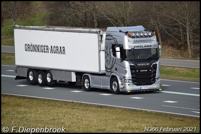 El GX 581 Scania R580 Gronniger Agrar-BorderMaker Rijdende auto's 2021