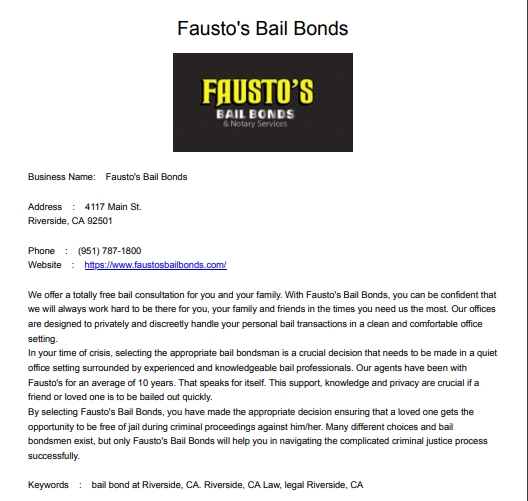 Fausto's Bail Bonds Fausto's Bail Bonds