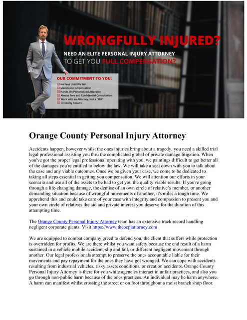 Orange County Personal Injury Attorney Picture Box