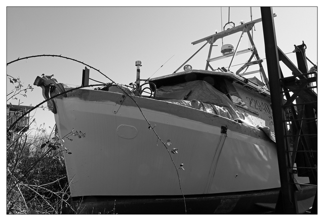 Old Boat 2021 2 Black & White and Sepia