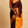 Mahogany Red South Silk Sar... - Designer Saree Collection