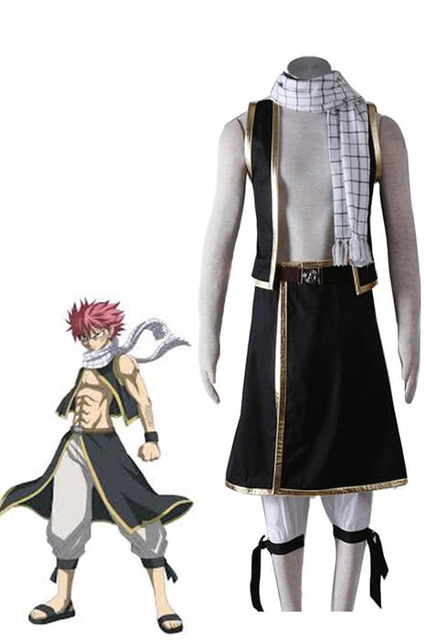 Fairy Tail Natsu Dragneel Black Suit 1nd Anime Cos Anime Cosplay Costumes