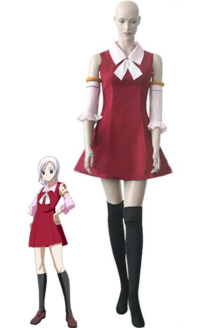 Fairy Tail Youth Lisanna Strauss Red Dress Costume Anime Cosplay Costumes