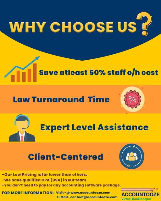 Why choose Accountooze Outsourced accounting servi outsourced Bookkeeping services india