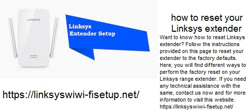 how to reset linksys extender Picture Box