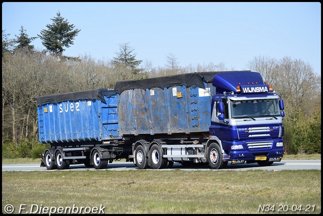 13-BBG-1 DAF CF Wijnsma2-BorderMaker Rijdende auto's 2021