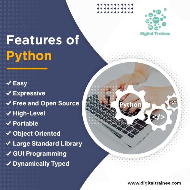 Features Of Python - Digital Trainee Image Submission