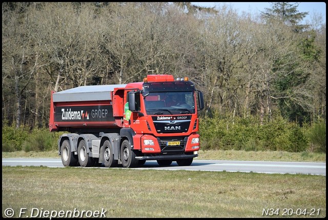 86-BPN-8 MAN TGS Zuidema Hoogeveen-BorderMaker Rijdende auto's 2021