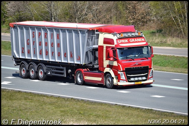 92-BLL-2 Volvo FM Sprik Granen-BorderMaker Rijdende auto's 2021