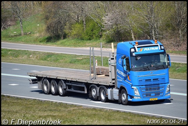 94-BHB-1 Volvo FH4 Pultrum Rijssen-BorderMaker Rijdende auto's 2021