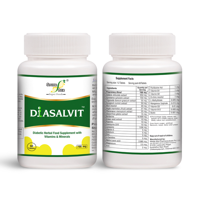 DIASALVIT Diabetic Herbal Food Supplement tablet Natural Herbal Food Supplements in India