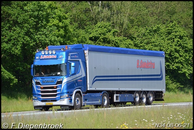 45-BRB-2 Scania R520 B Sandstra-BorderMaker Rijdende auto's 2021