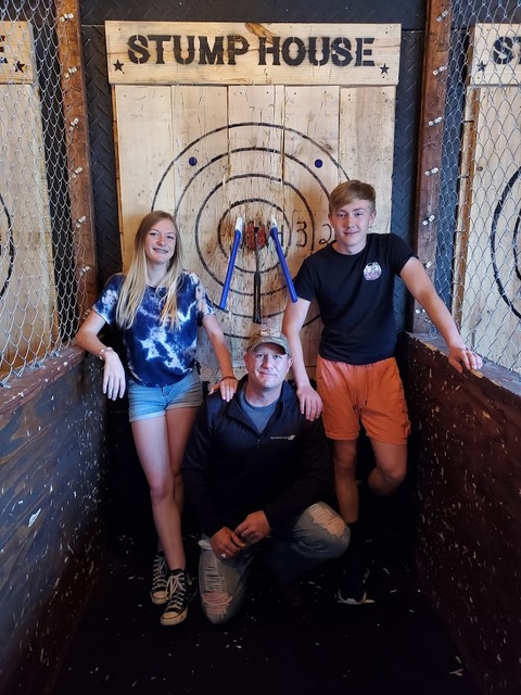 Team Building Event, Bachelor Party, Bachelorette  Stump House Axe Throwing