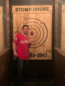 Team Building Event, Bachelor Party, Bachelorette  Stump House Axe Throwing