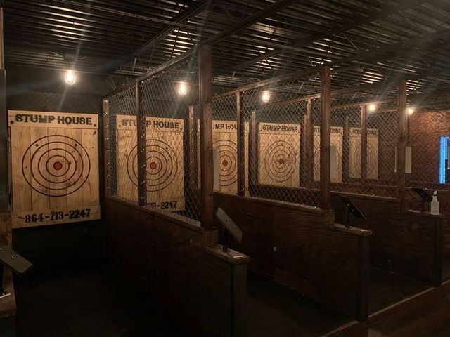 Team Building Event, Bachelor Party, Bachelorette  Stump House Axe Throwing