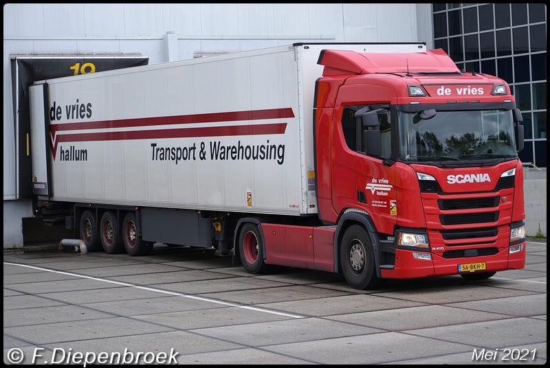 56-BKH-7 Scania R410 De Vries Hallum-BorderMaker - 2021