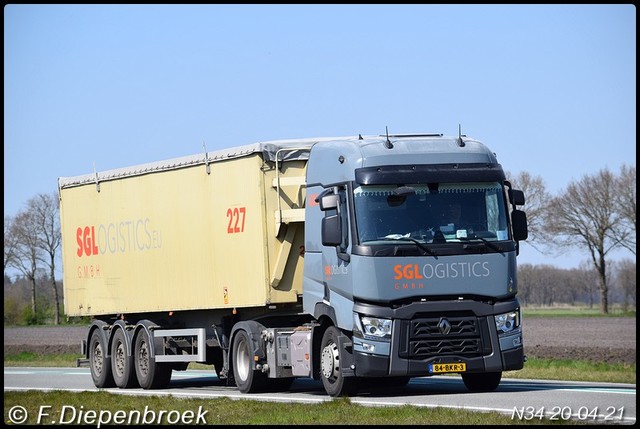 84-BKR-3 Renault T SGL Logistics-BorderMaker Rijdende auto's 2021