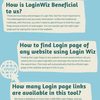Loginwiz - find useful information about login webs