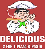 delicious pizza  pasta logo Picture Box