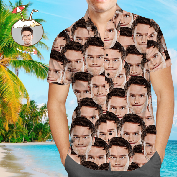 Custom Hawaiian Shirts Muti-face Design Aloha Beac Picture Box