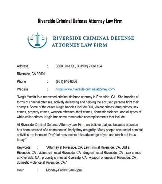 Riverside Criminal Defense Attorney Law Firm Picture Box