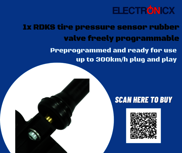 1x RDKS tire pressure sensor rubber valve freely p Electronicx