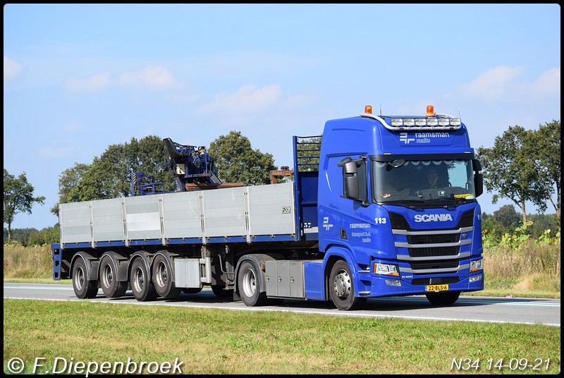 22-BLS-6 Scania R450 Raamsman-BorderMaker - Rijdende auto's 2021