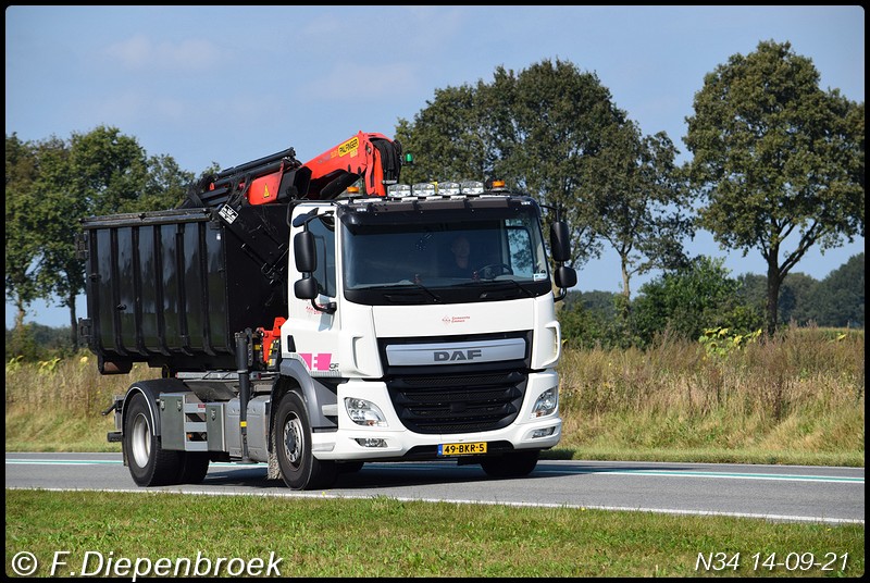 49-BKR-5 DAF CF Gemeente Emmen-BorderMaker - Rijdende auto's 2021
