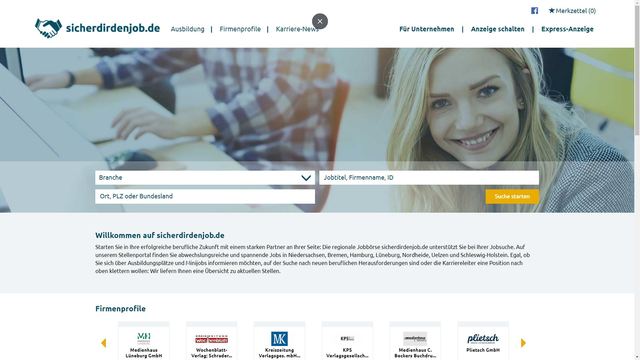 screenshot sicherdirdenjob sicherdirdenjob.de