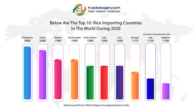 Top 10 Rice Importing Countries in the World durin Tradologie