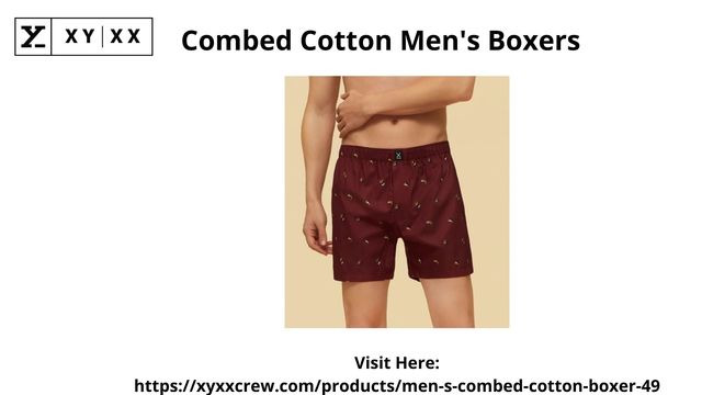 Combed Cotton Men's Boxers XYXXCREW