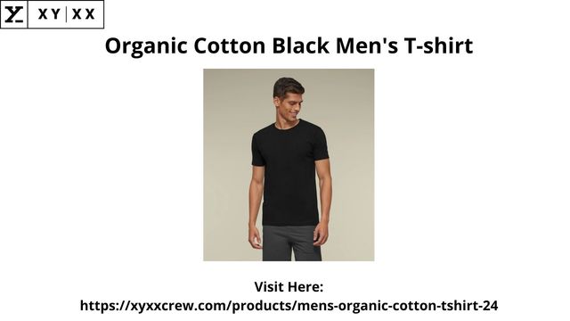 Organic Cotton Black Men's T-shirt XYXXCREW