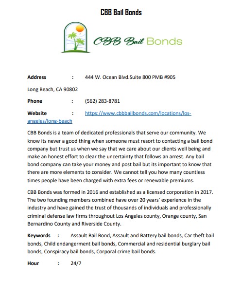 CBB Bail Bonds Picture Box