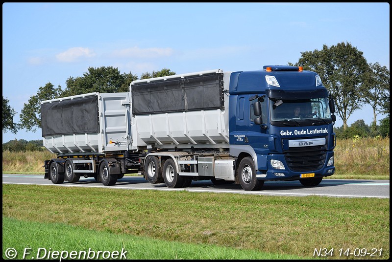 71-BJL-6 DAF CF Oude Lenferink-BorderMaker - Rijdende auto's 2021