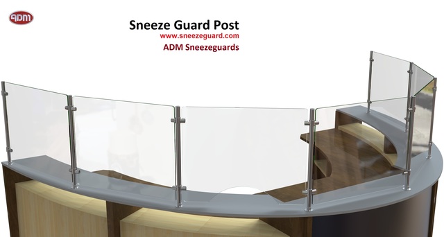How can you install to Sneeze Guard Post? ADM Snee Sneeze Guard Post