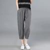 Bohemian Plaid Linen Pocket... - Linen Pant sfor women