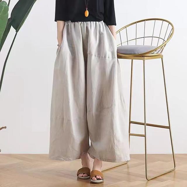 Summer stitching thin women's new linen and cotton Linen Pant sfor women