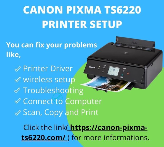 Canon Pixma Ts6220 Printer Setup And Troubleshooti Printer-Techsupport