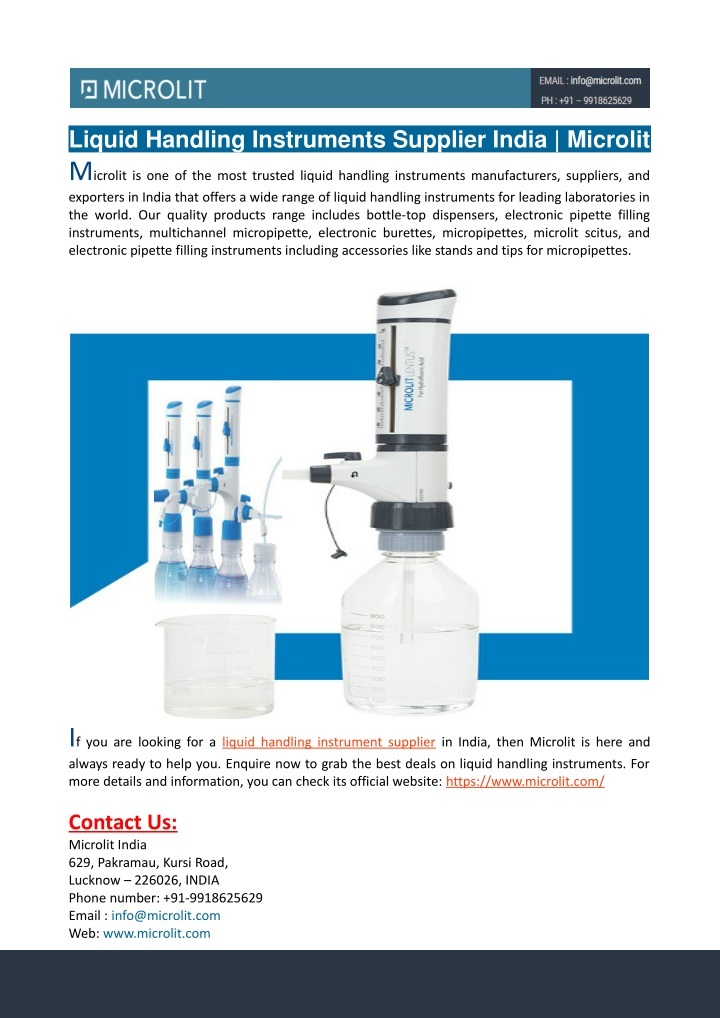 Liquid Handling Instruments Supplier Picture Box