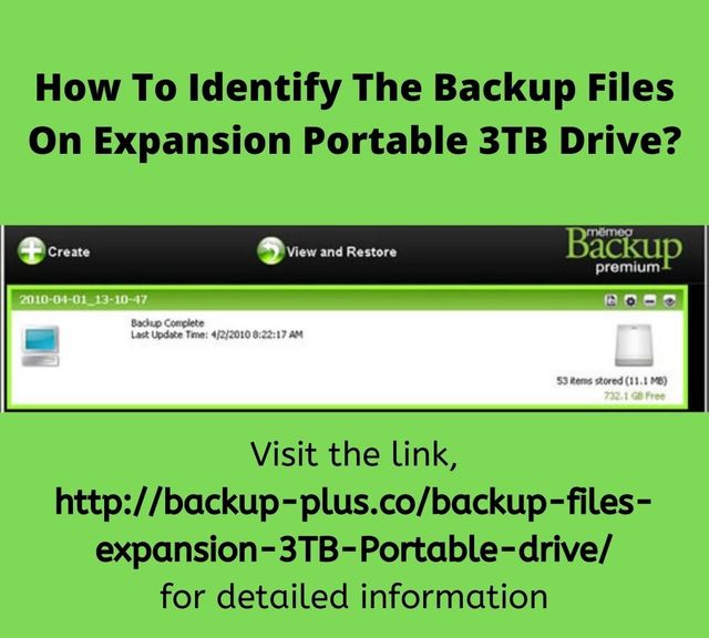 How To Identify The Backup Files On Expansion Port Backup-Plus Support