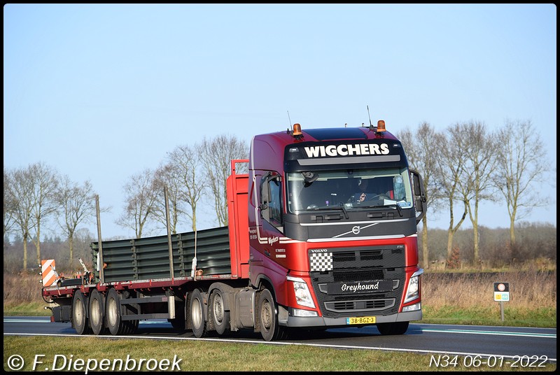 38-BGZ-3 Volvo FH4 Wigchers-BorderMaker - Rijdende auto's 2022