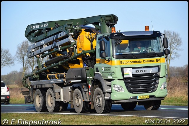 00-BNG-8 DAF CF Betoncentrale Drenthe-BorderMaker Rijdende auto's 2022