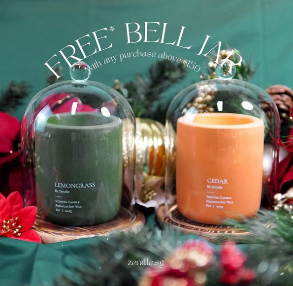 festive season candles WWW.ZENDLE.SG SCENTED Candle