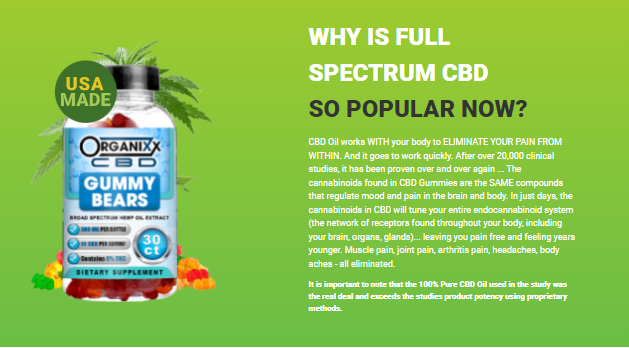 detailed image Organixx CBD Gummies