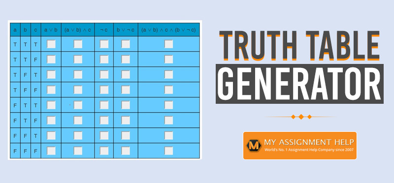 Truth Table Generator- Free Logic Calculator for I assignmenthelp