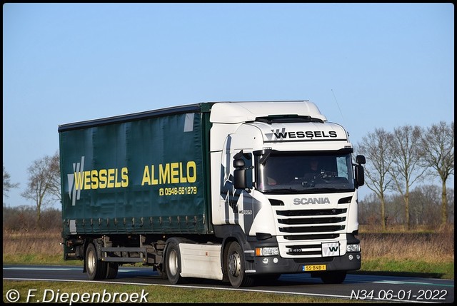 55-BNB-1 Scania R410 Wessels-BorderMaker Rijdende auto's 2022