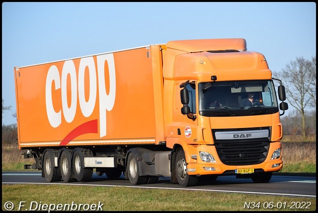 80-BGP-5 DAF CF Bakker Coop 1176-BorderMaker Rijdende auto's 2022