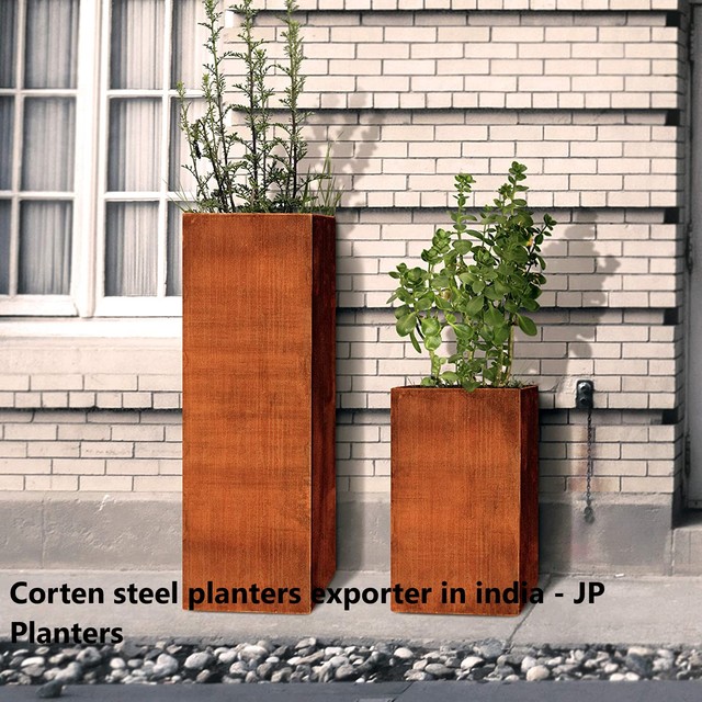 Corten steel planters exporter in india - JP Plant jp planters
