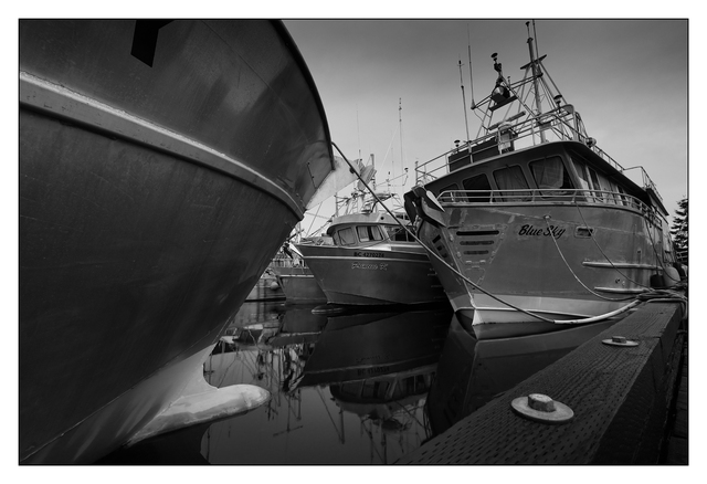Comox Docks 2021 22 Black & White and Sepia